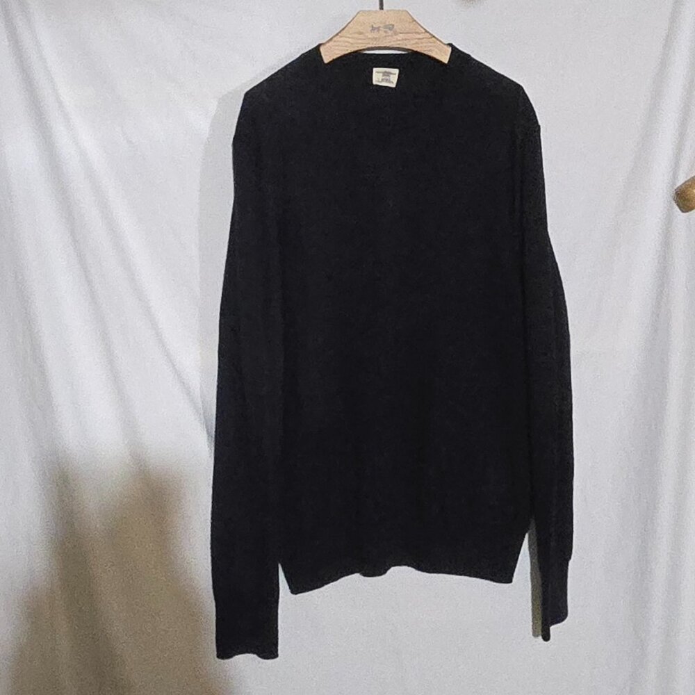 Kent & Curwen England D. Beckham V Neck Sweater Made in Italy - Blue - Sz M*